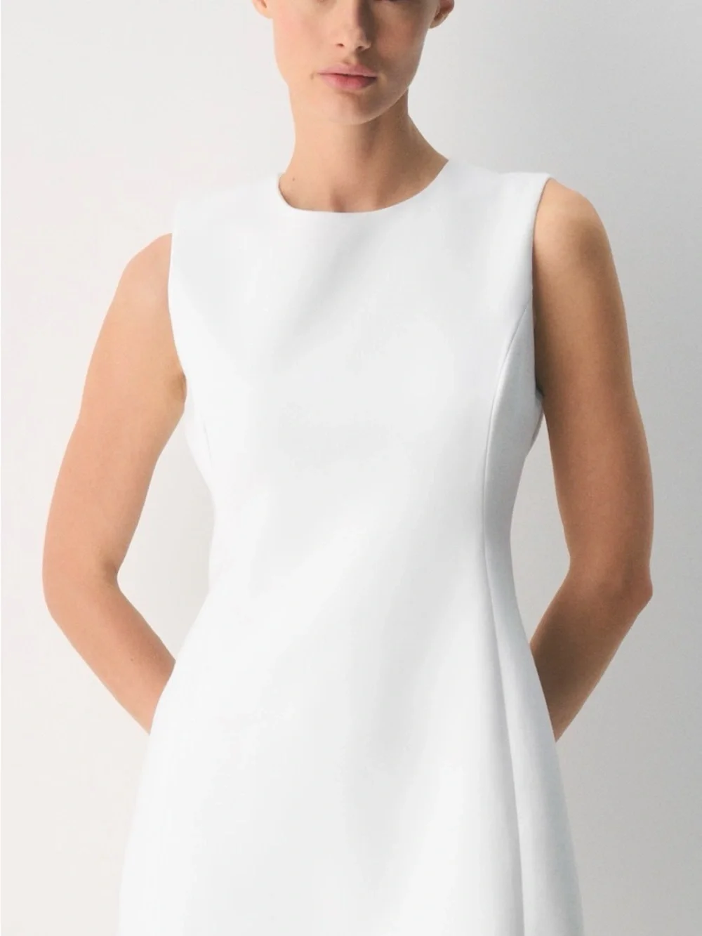 Babaton White Sleeveless Opportunity Mini Sheath Dress NWT